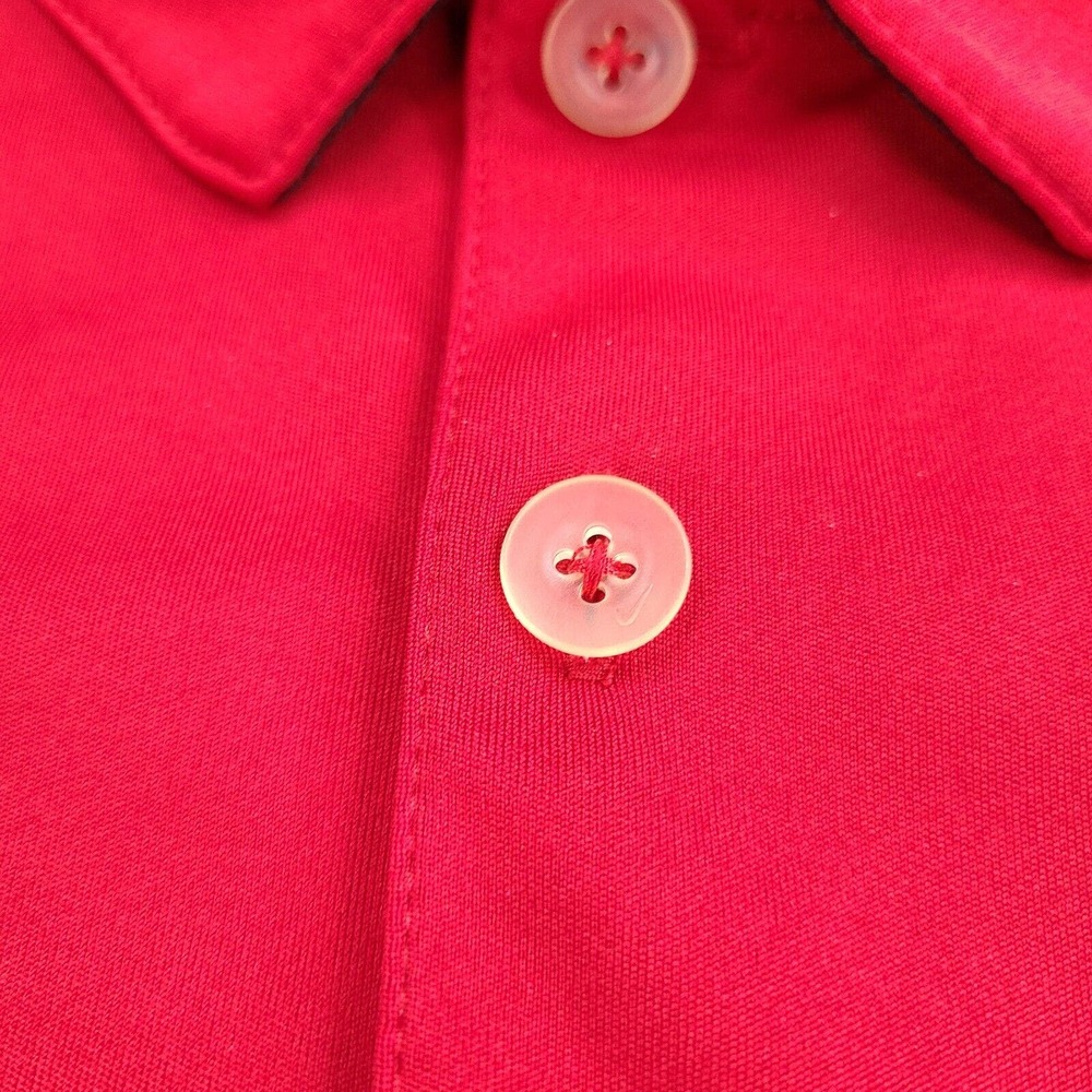 Nike Golf Polo Shirt Men’s XL Red Dri-Fit Short Sleeve Columbia Flooring Front - Picture 5 of 14